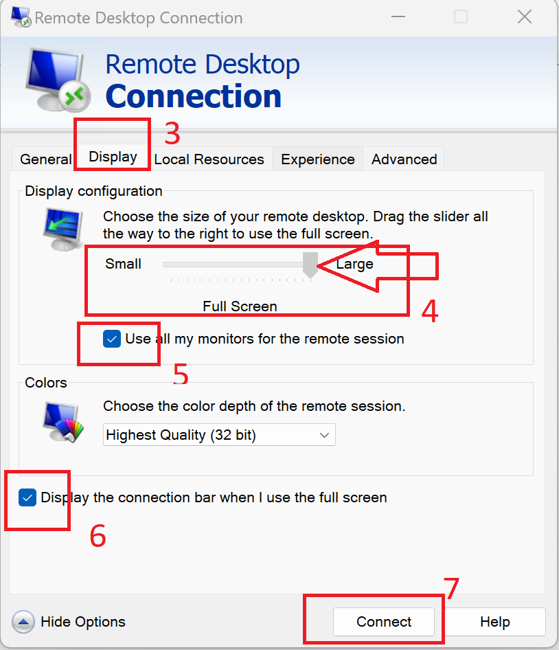 Drag Display configuration towards